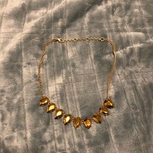 Gold Teardrop Statement Necklace